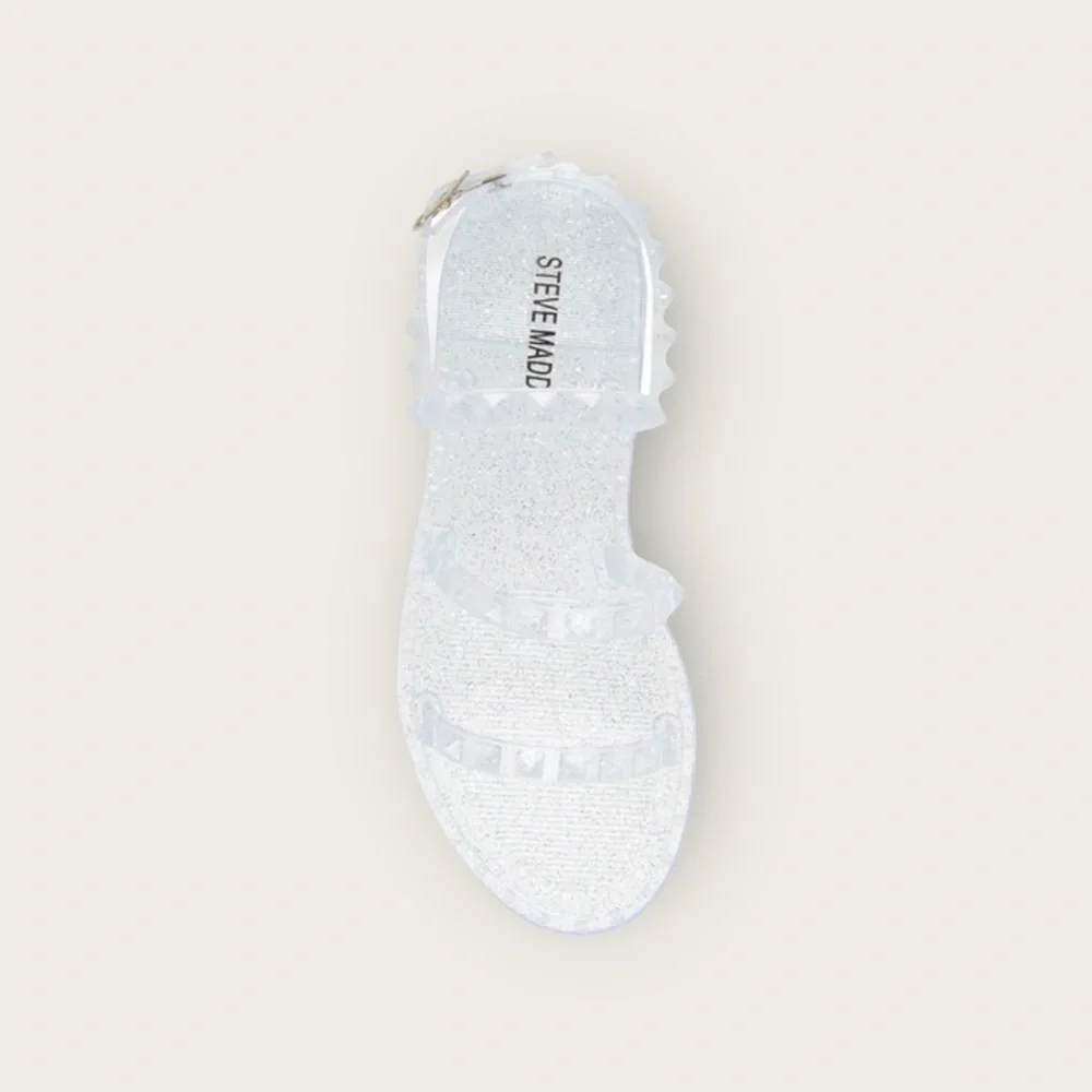 Steve Madden Jtravelj Silver Studded Strap Sandals